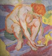 Franz Marc Nude with  Cat (mk34) oil